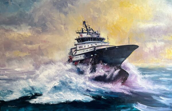 Huile sur toile - Peinture au couteau - Dimensions : 92x60cm