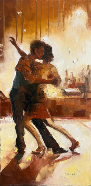 Huile sur toile - Peinture au couteau - Dimensions 30x60cm