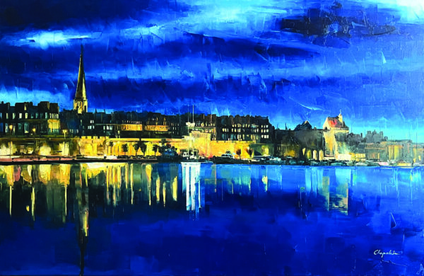 Huile sur toile - Peinture au couteau - Dimensions 100x60cm